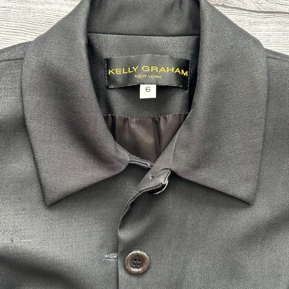 NEW Vintage Designer Kelly Graham NEW YORK 2-Piece Gray Suit BLAZER & SKIRT 6 - Picture 2 of 11